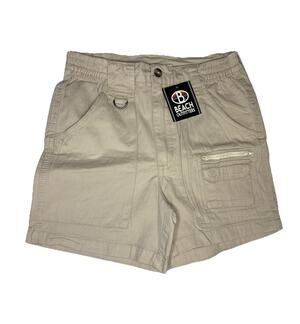 Uzzi, Mens Amphibious Gear Cargo Shorts Size 28” Khaki Stretch, New